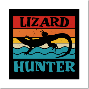 Lizard Hunter Mens Womens Funny Reptile Lover Posters and Art